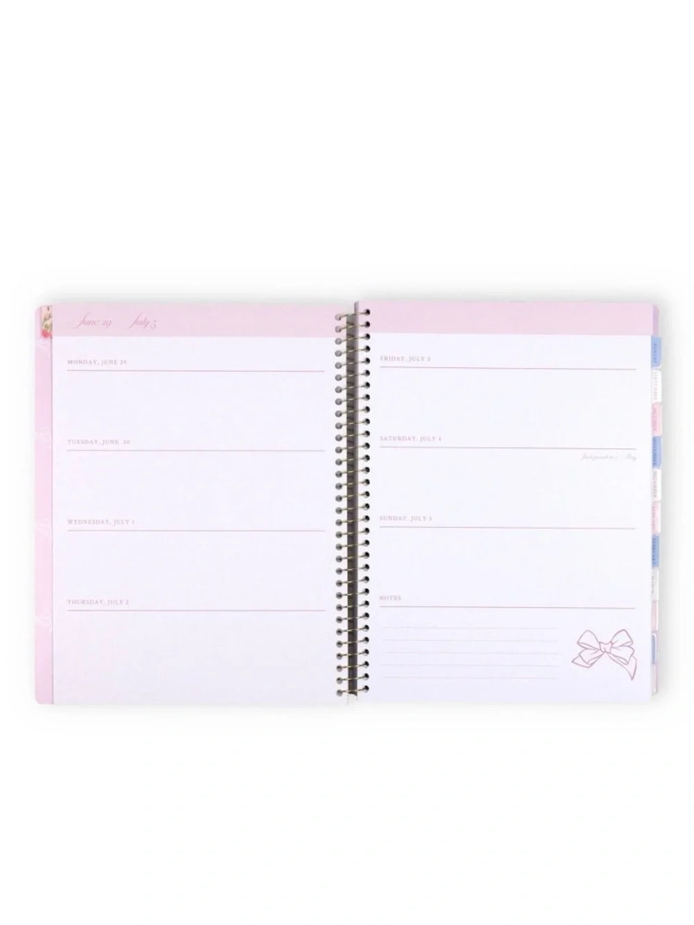 LoveShackFancy & Yoobi Ever Blooming Rosettes Ring Binder & Planner Whisper Blue